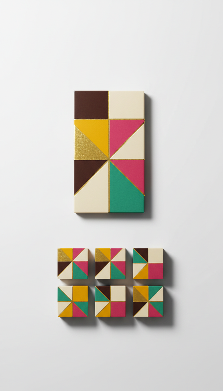Matcha mosaic chocolate bar