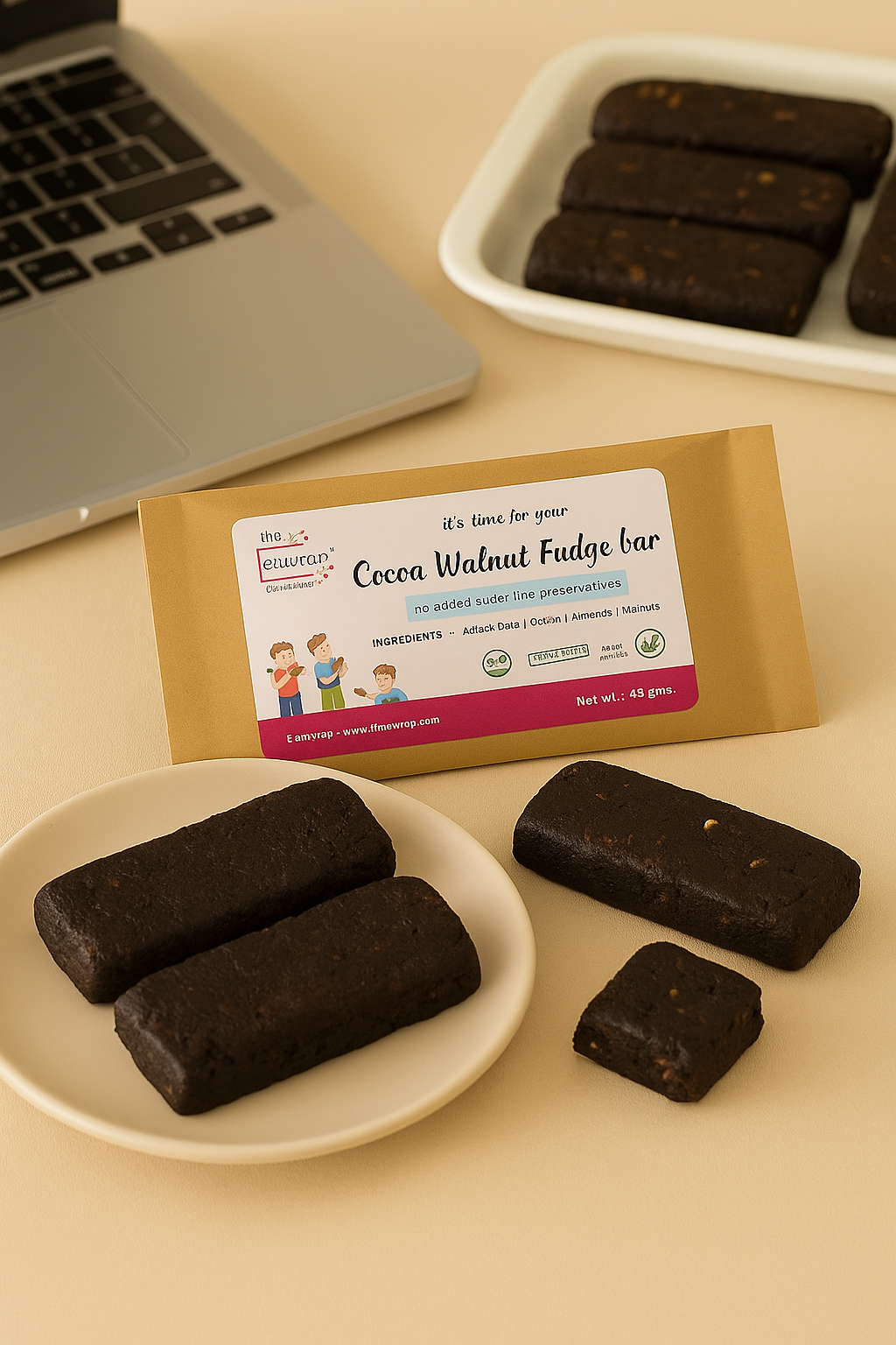 COCOA WALNUT FUDGE BARS
