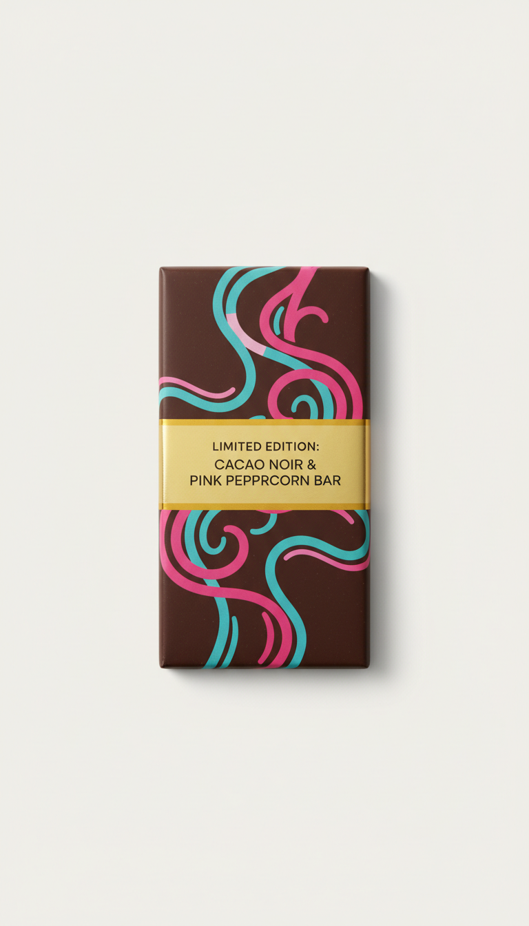 Cacao noir & pink peppercorn bar